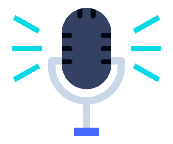 Podcast microphone simple graphic